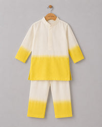 Yellow Shaded Kurta Set