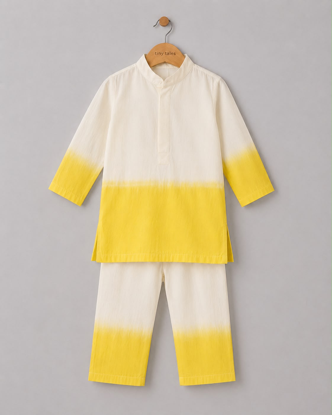 Yellow Shaded Kurta Set