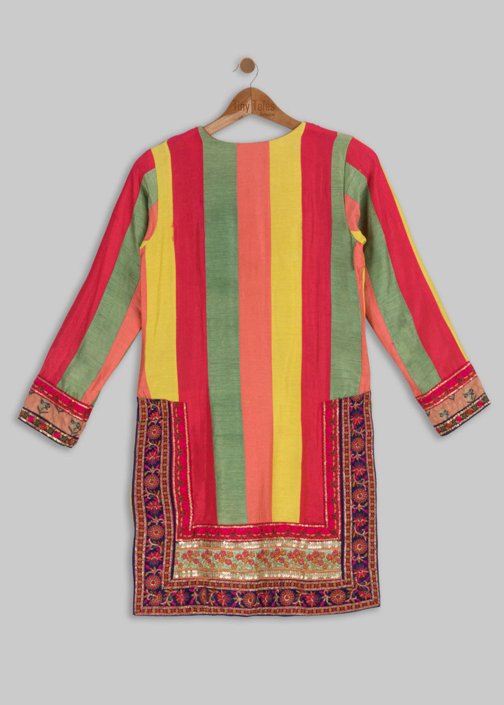 Multicolour Kurta with Printed Pants - Medium