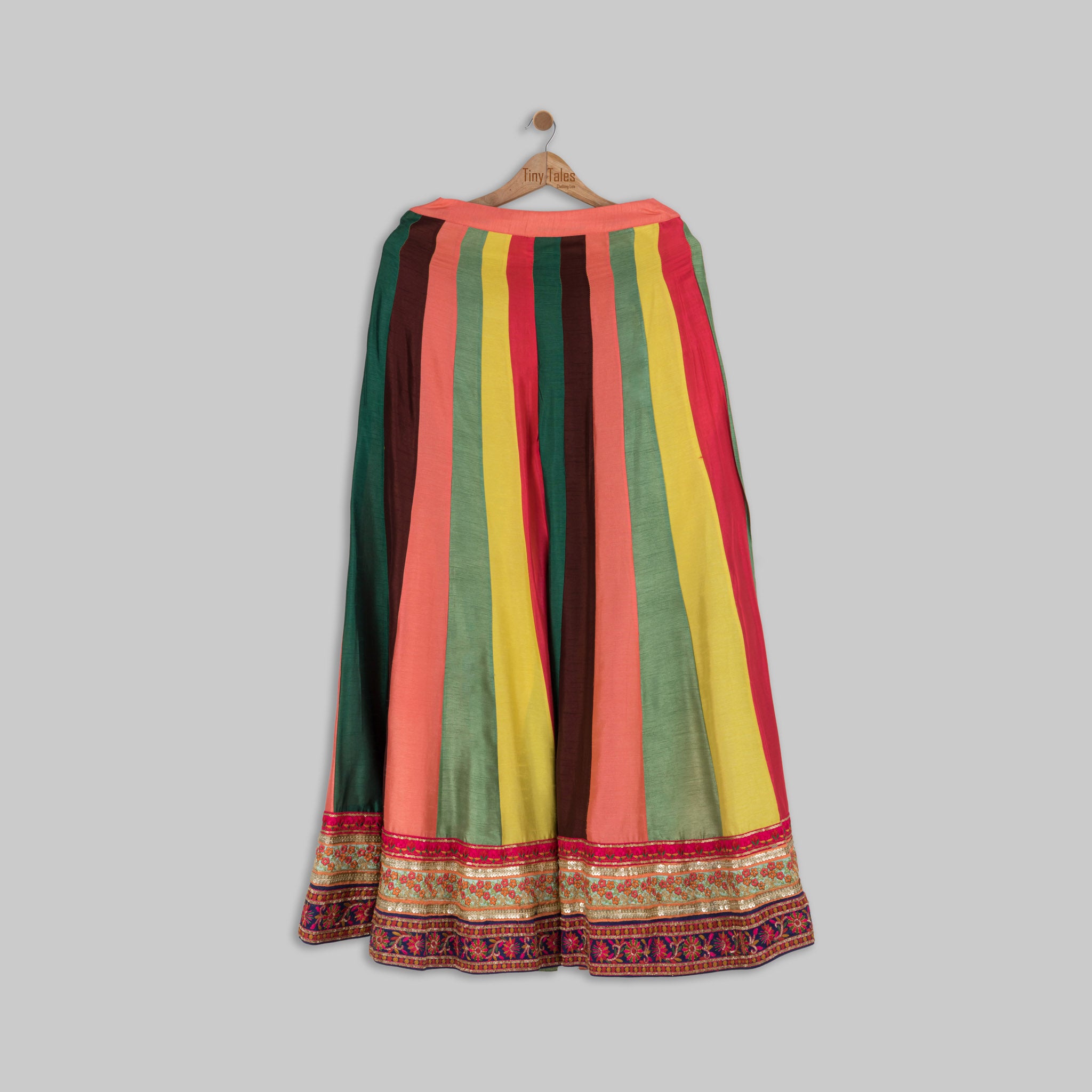 Off White Kurta with Multicolour Sharara - Medium