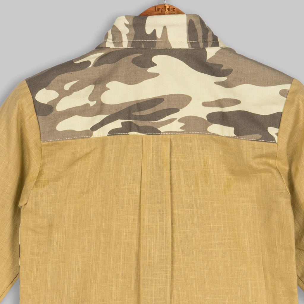 Military Print Flap Shirt