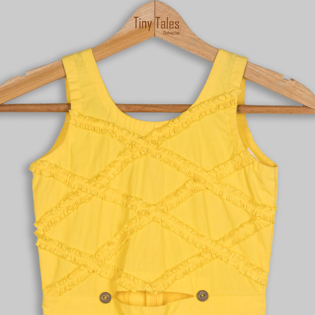 Yellow Frill Jumpsuit - 7 Yrs