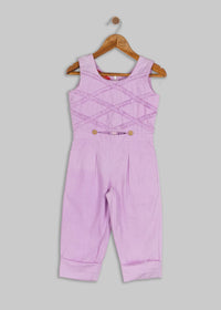 Purple Frill Jumpsuit - 2- 4 Yrs