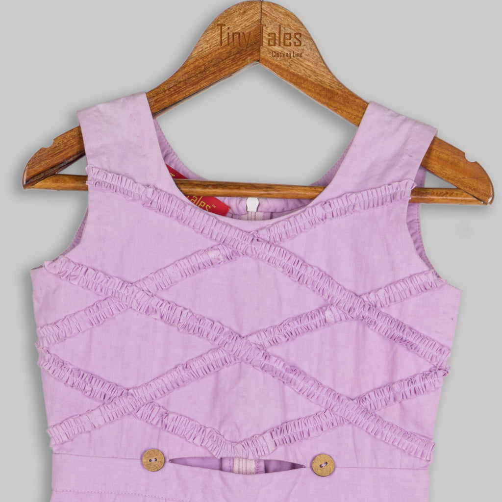 Purple Frill Jumpsuit - 2- 4 Yrs
