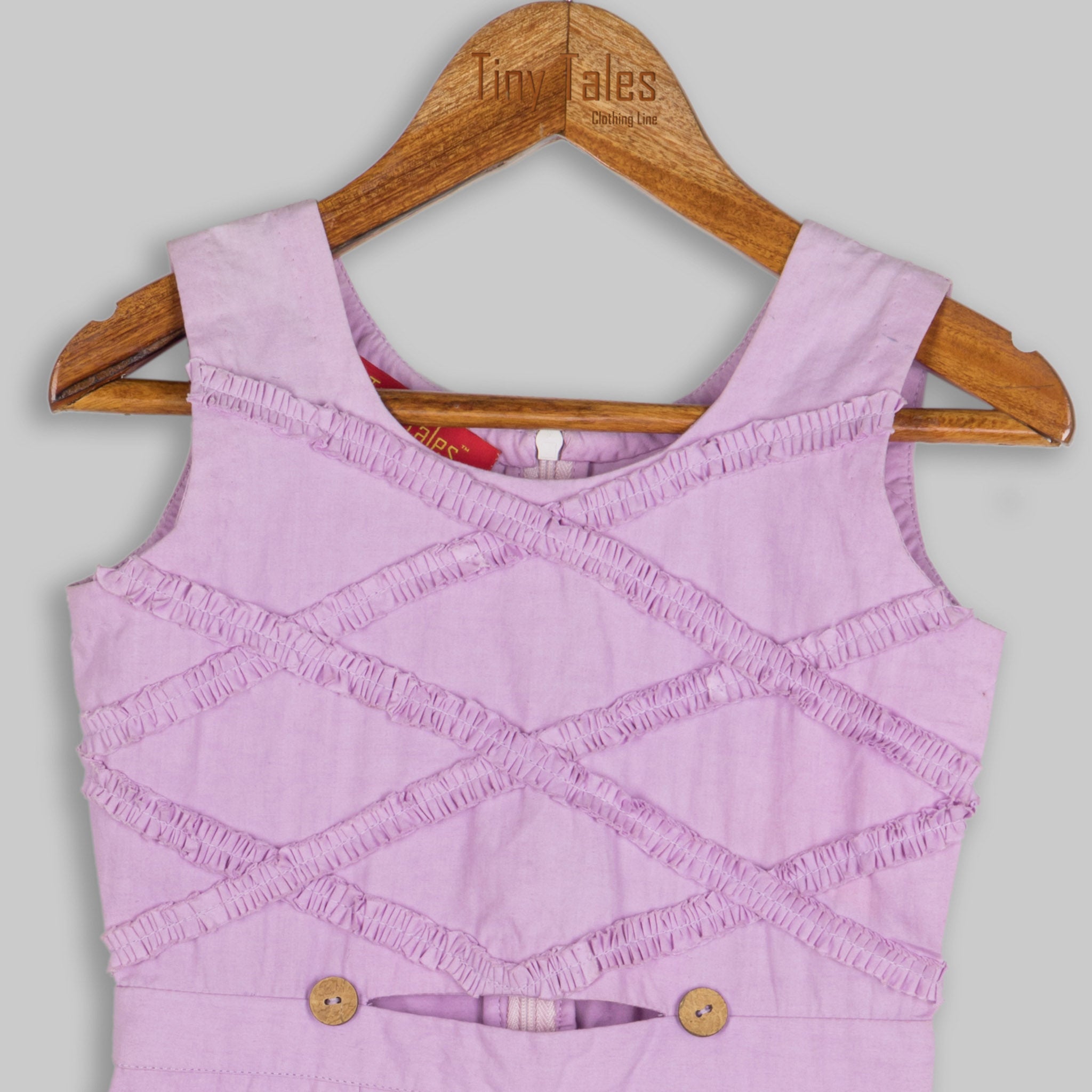 Purple Frill Jumpsuit - 2- 4 Yrs