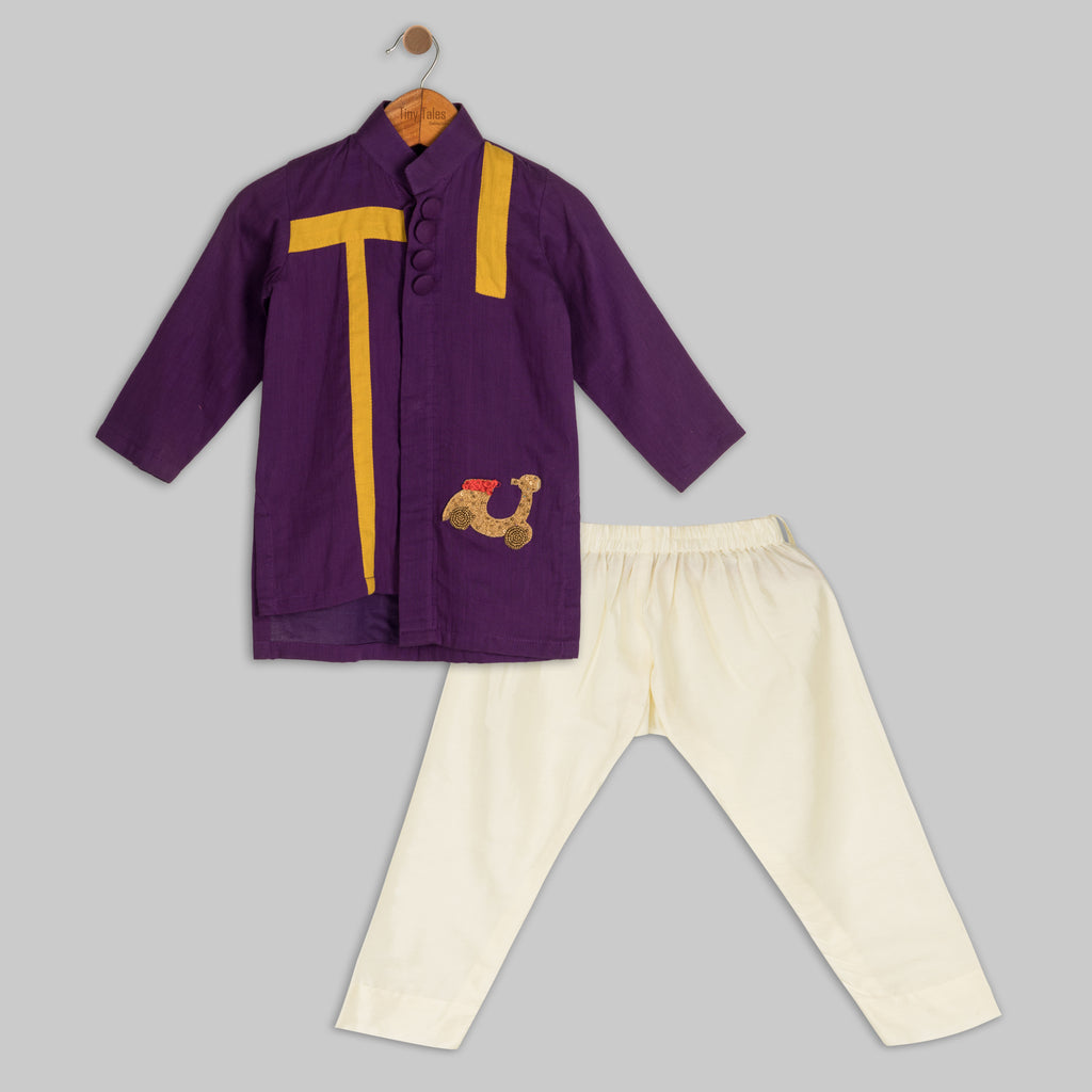 Purple Scooty Kurta