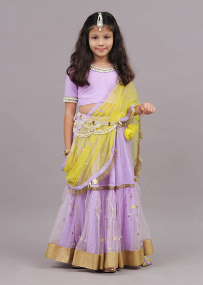 Lilac Ghagra Set - 2 Yrs / 7 Years