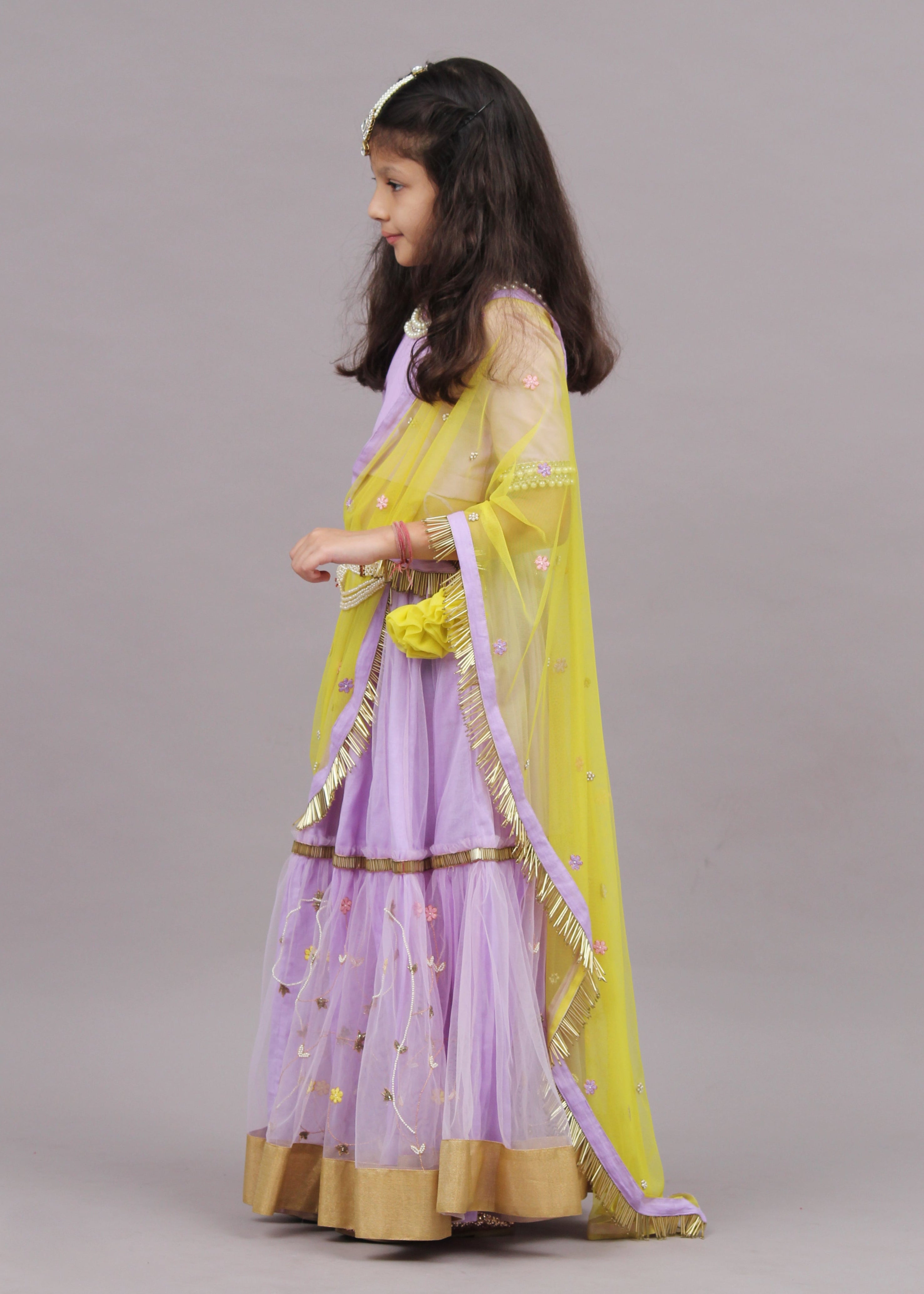 Lilac Ghagra Set - 2 Yrs / 7 Years