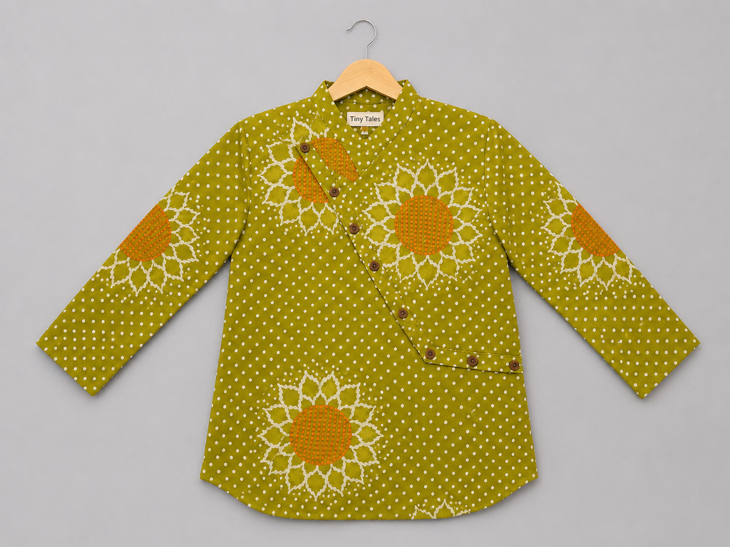Green Bandhani Shirt
