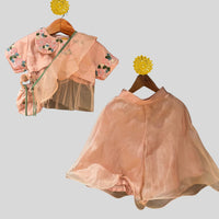 Baby Pink Peter Pan Collared Lehenga Set