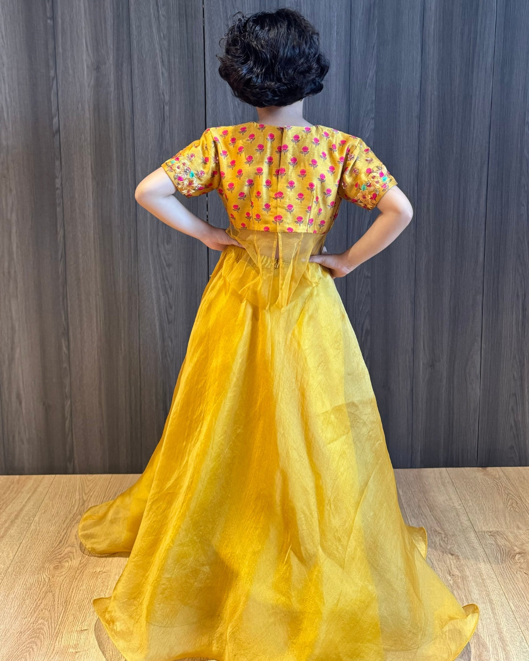 Mustard Peter Pan Collared Lehenga Set