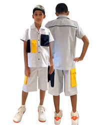 Pinstriped Pop Pockets Set