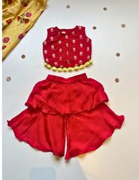 Corset Style Top with 2 Layered Sharara