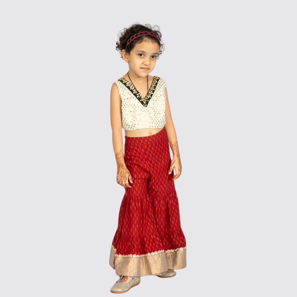 Crop Top with Sharara