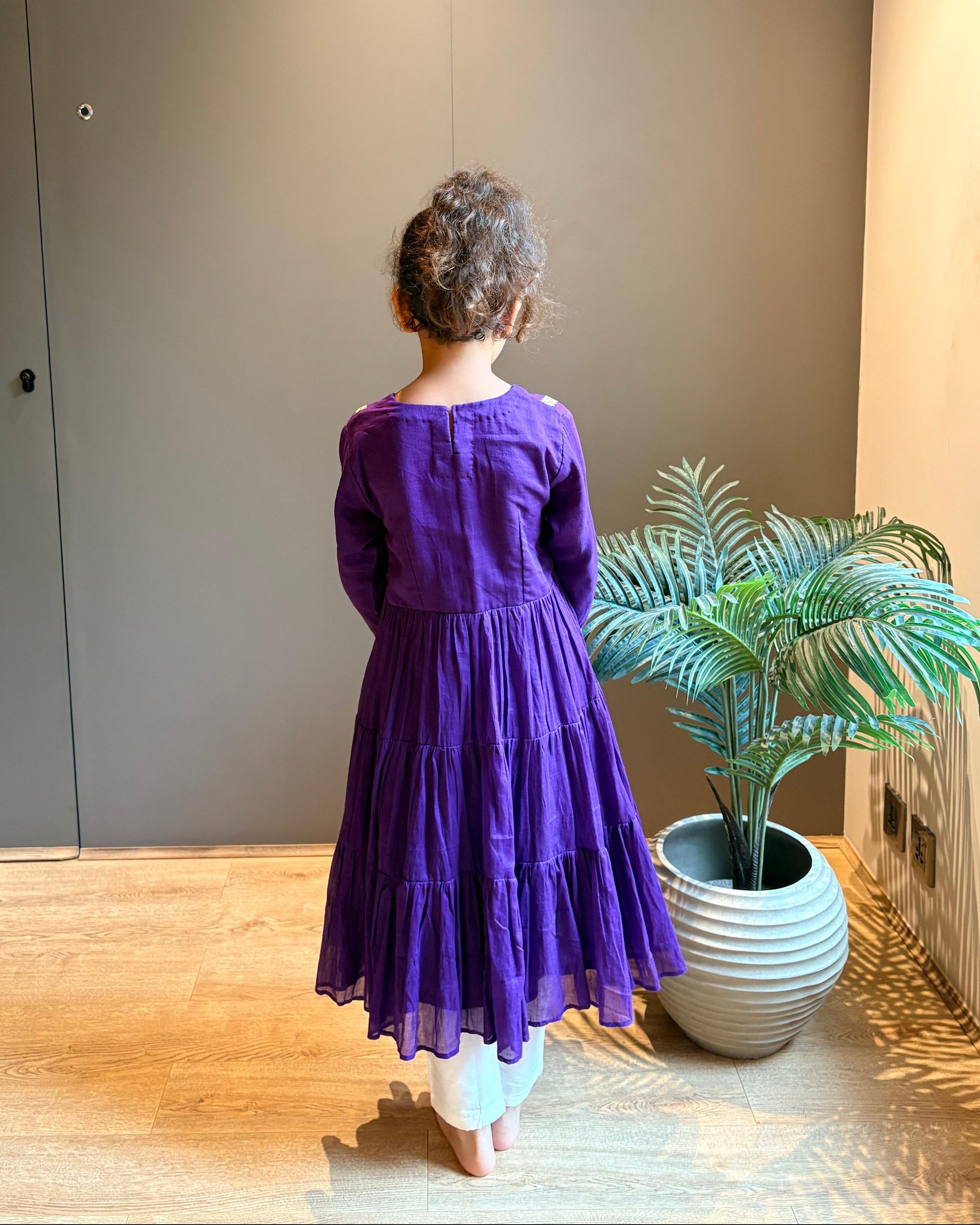 Purple Anarkali Set