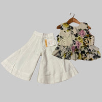 Multicolor Floral Peplum with Kali Pant - 3 Yrs