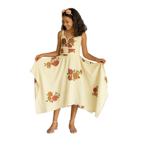 Floral Crop Top with High Low Skirt - 9 Yrs
