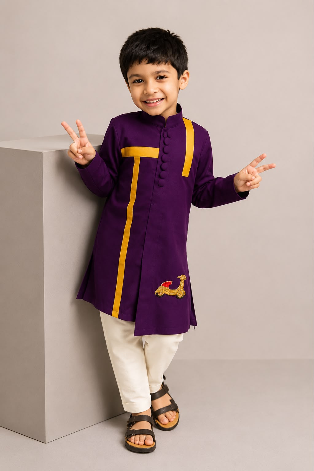 Purple Scooty Kurta