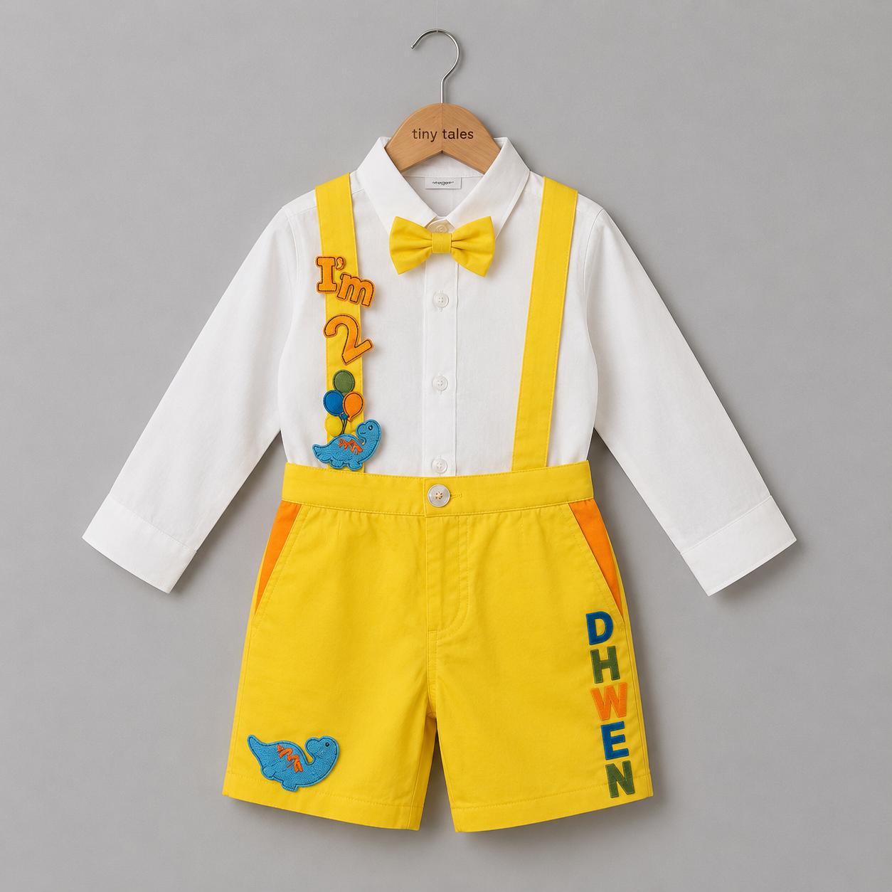Custom Dinosaur Dungaree Set