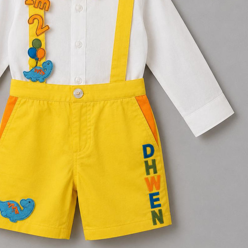 Custom Dinosaur Dungaree Set