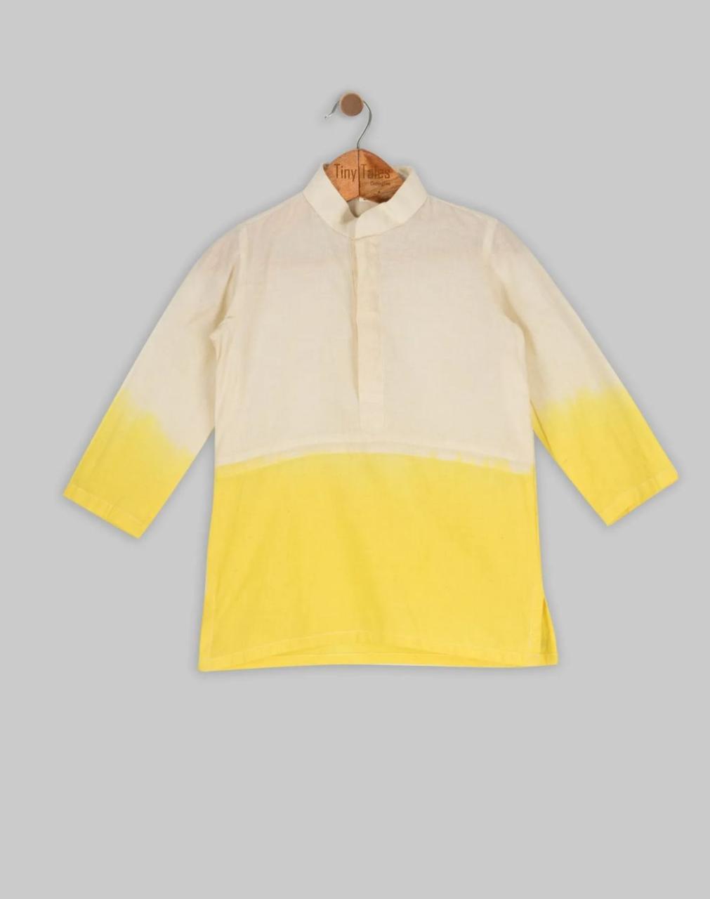 Yellow Shaded Kurta Set
