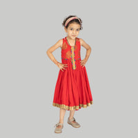 Cross Back Red Dress - 2-3 Yrs