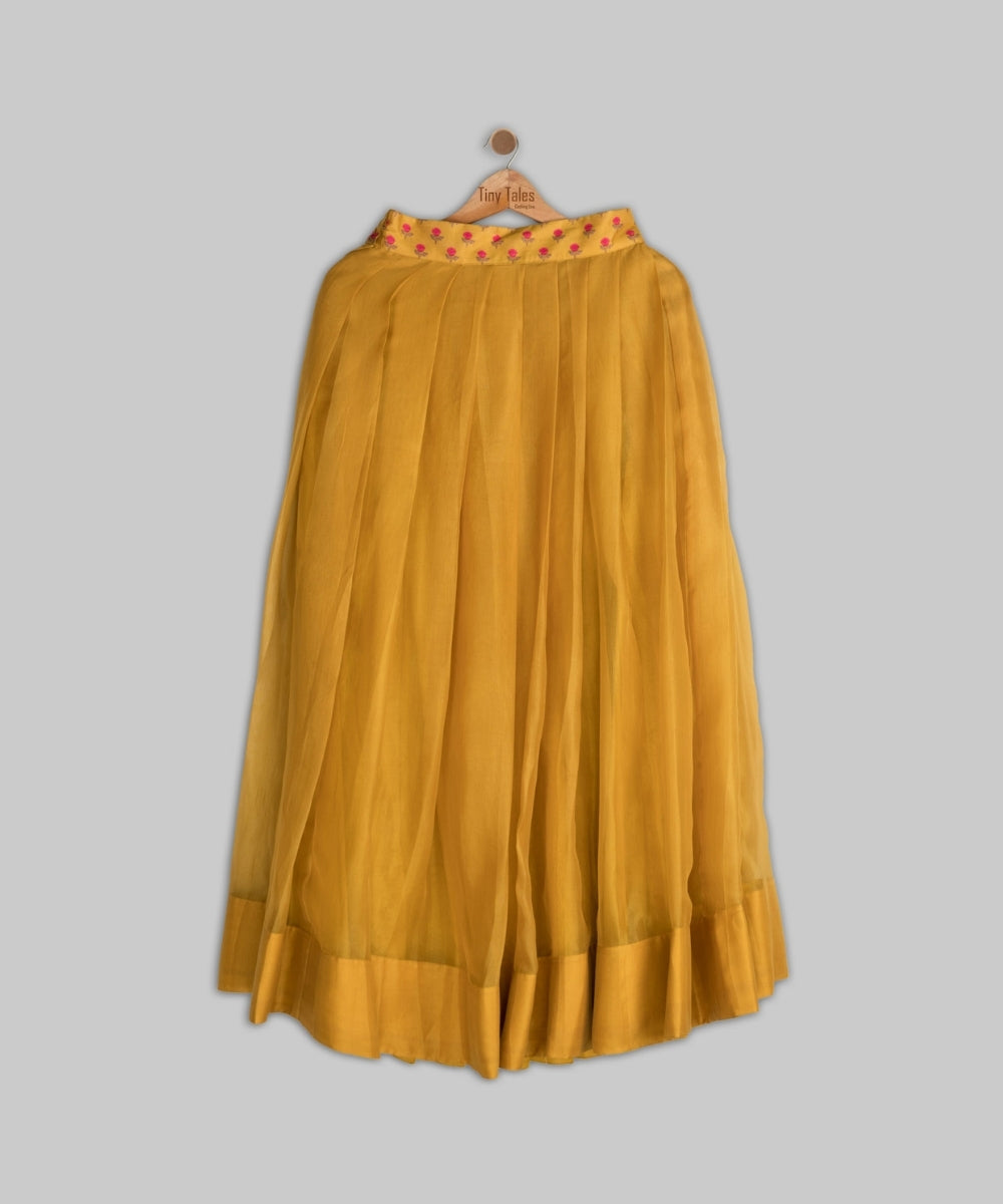 Mustard Embroidered Lehenga Set