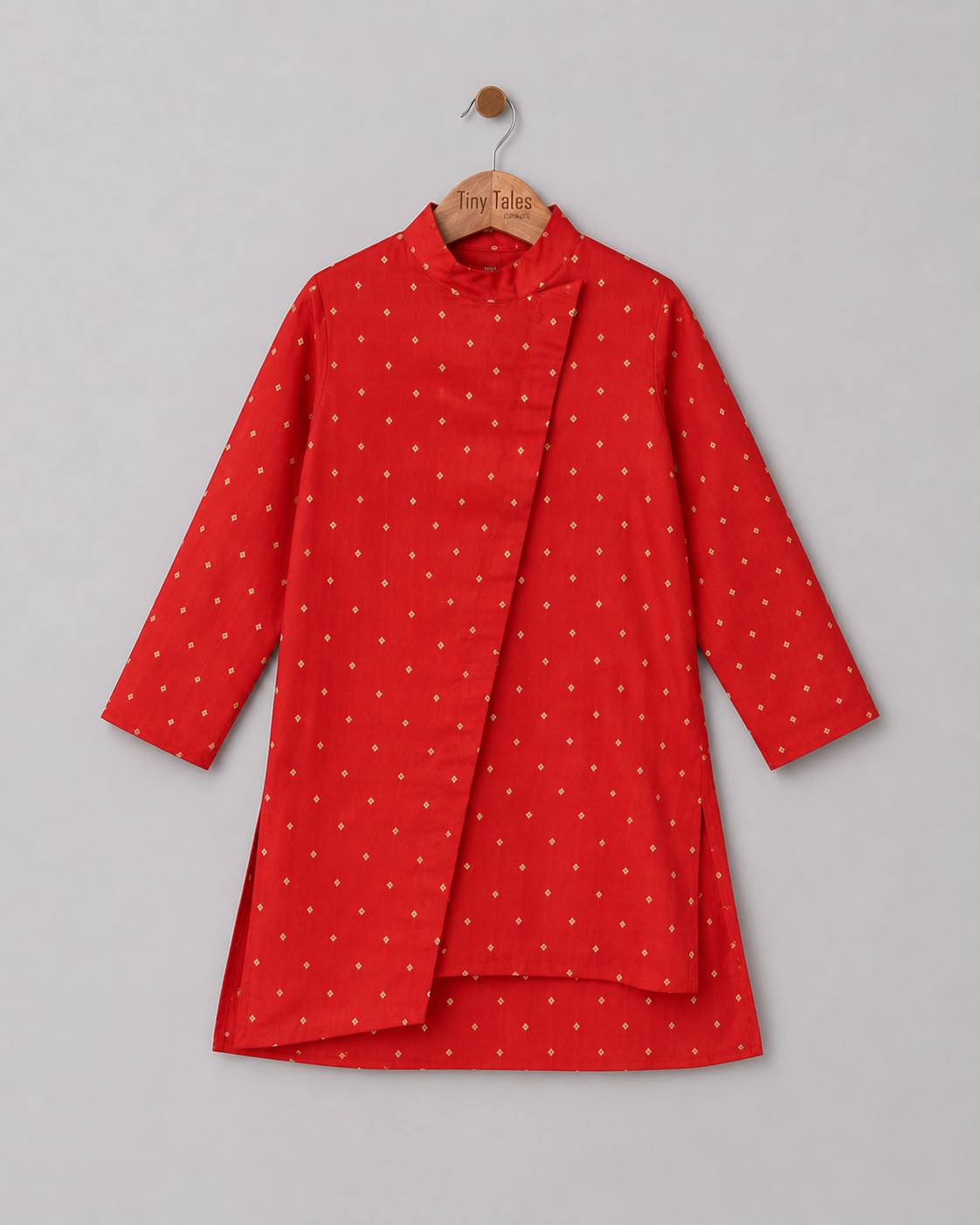 Red Asymmetrical Kurta
