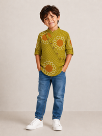 Green Bandhani Shirt