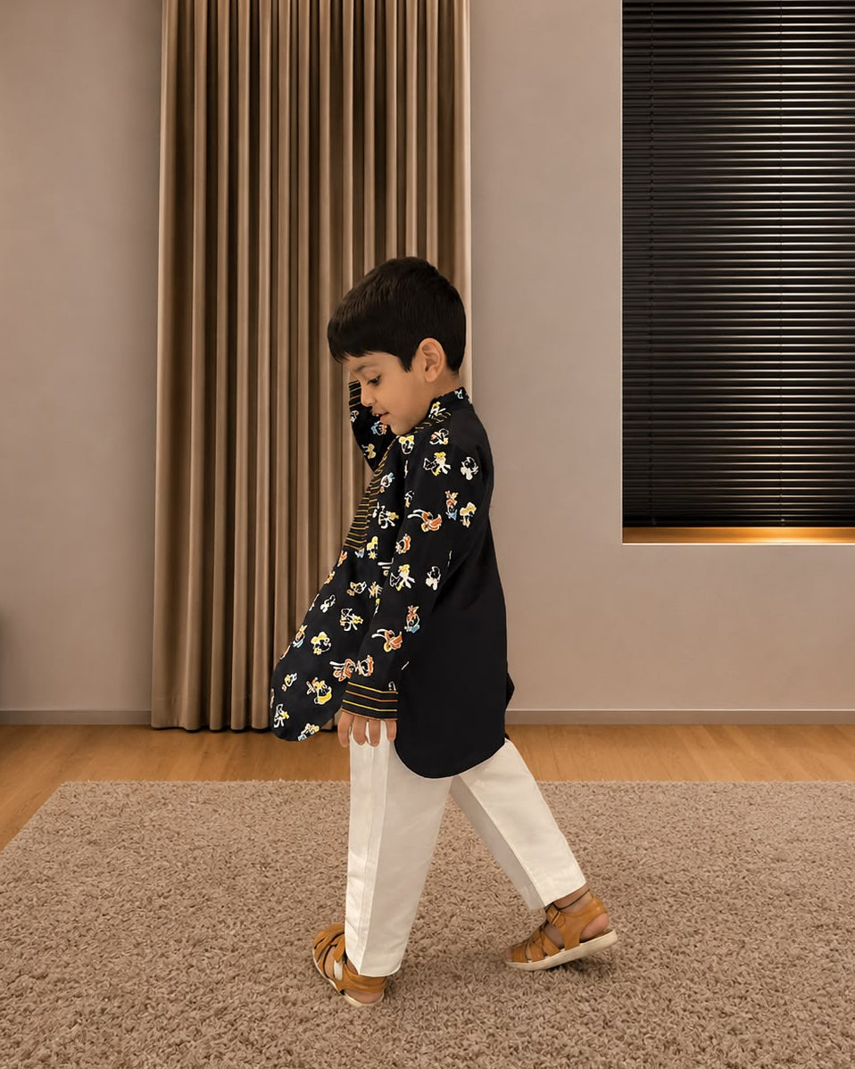 Mickey Mouse Printed Kurta Set