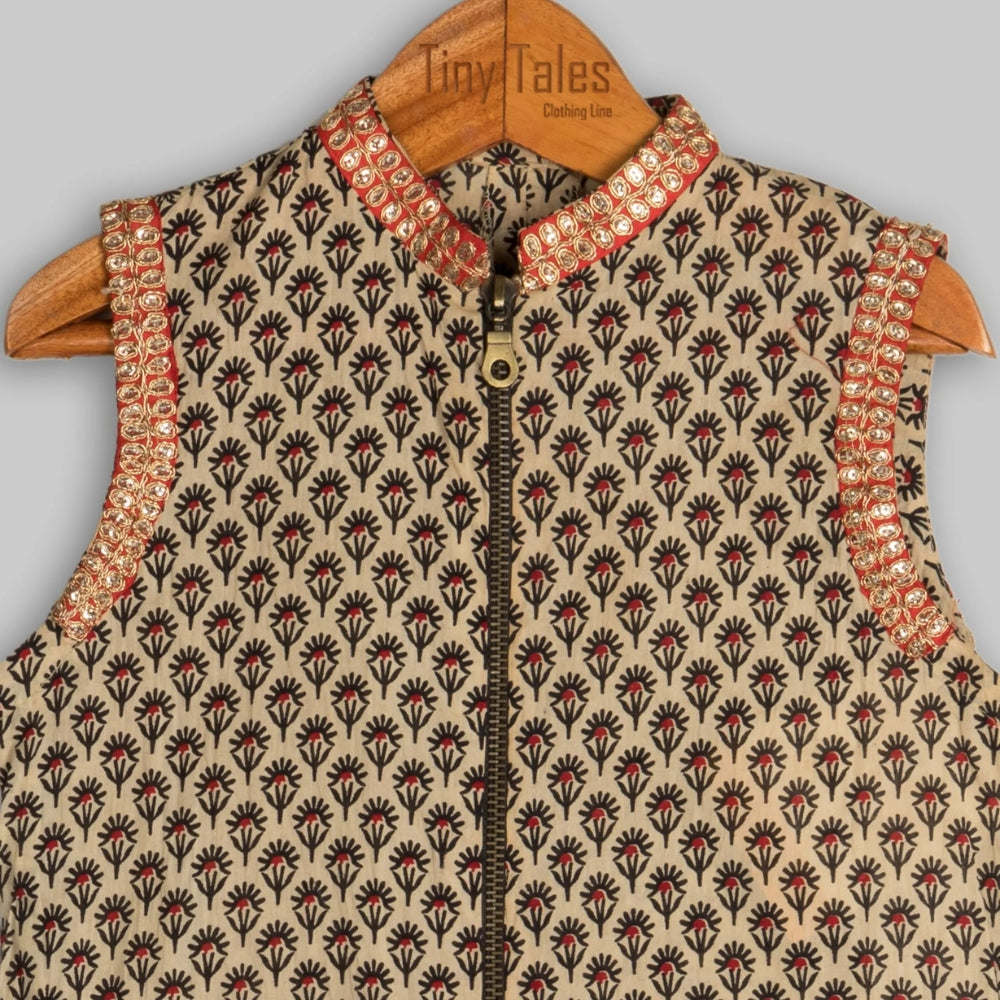 Cotton Printed Jumpsuit - 6 Yrs