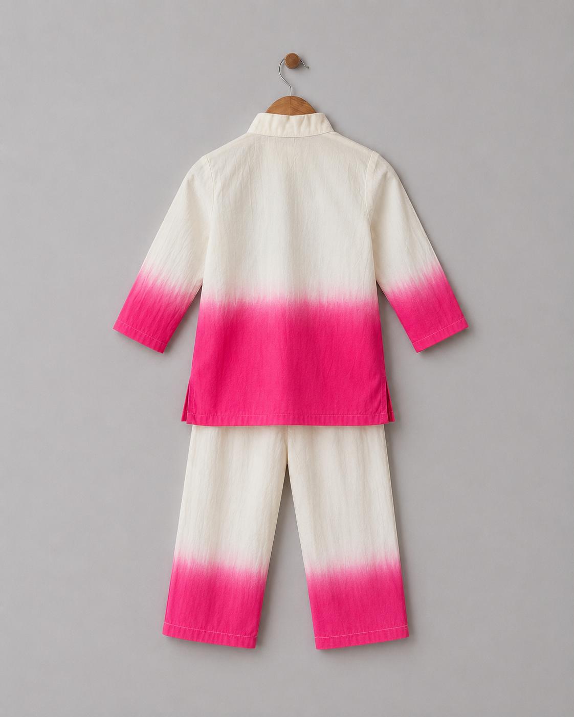 Pink Shaded Kurta Set