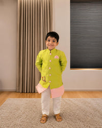 Green-Pink Scooty Kurta Set