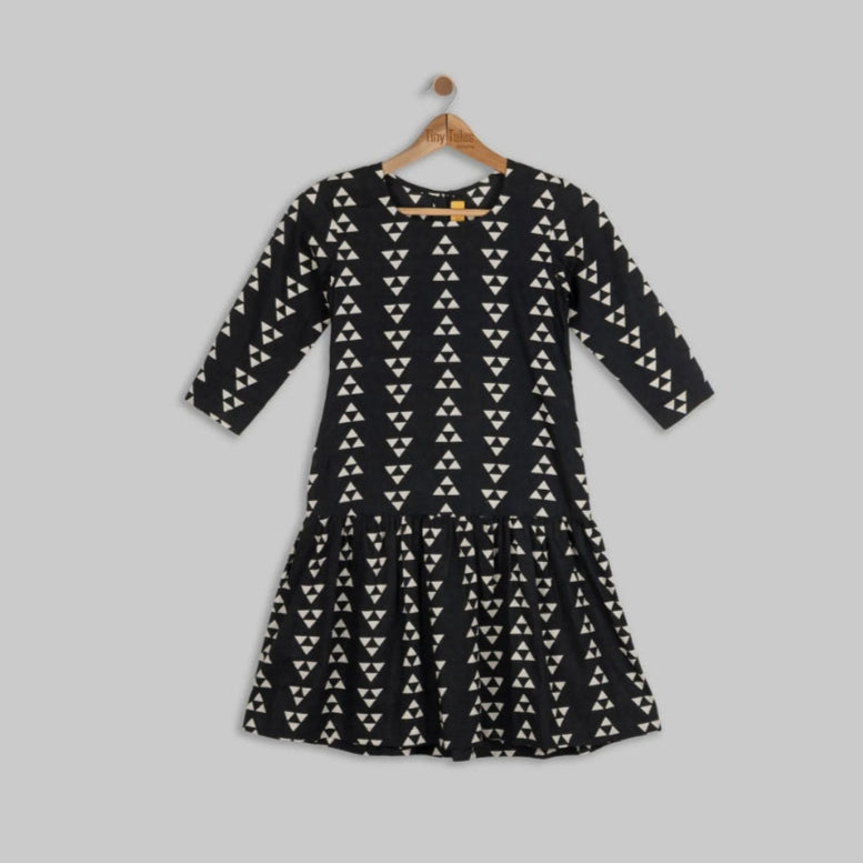 Black Flair Frock - 11 Yrs