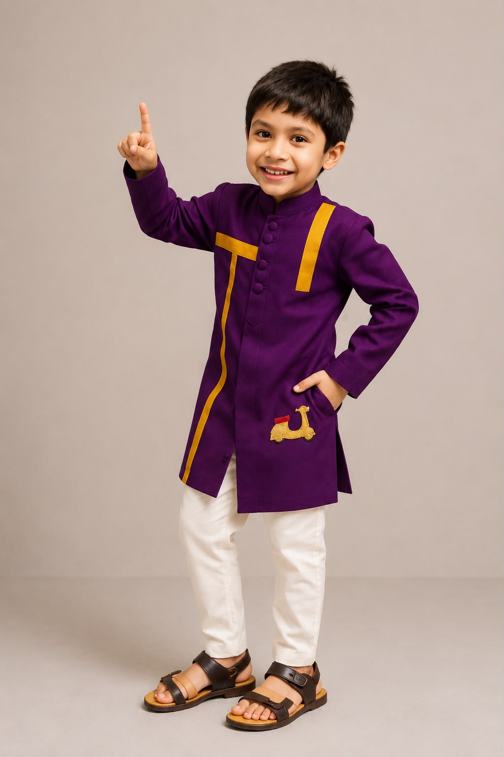 Purple Scooty Kurta