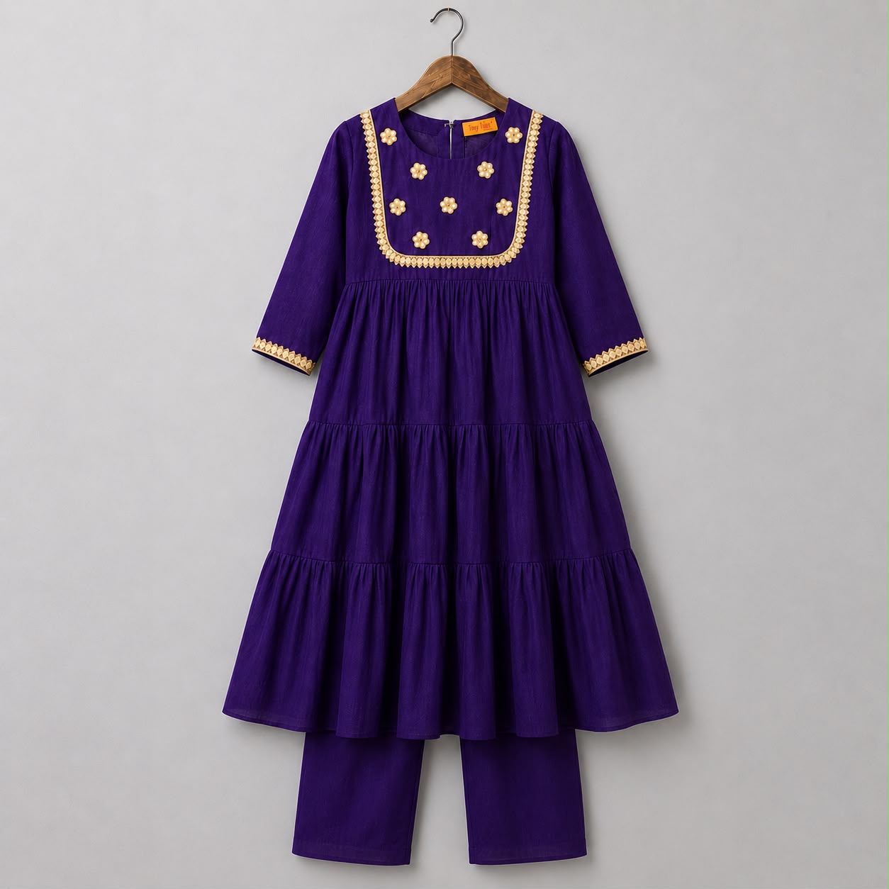 Purple Anarkali Set