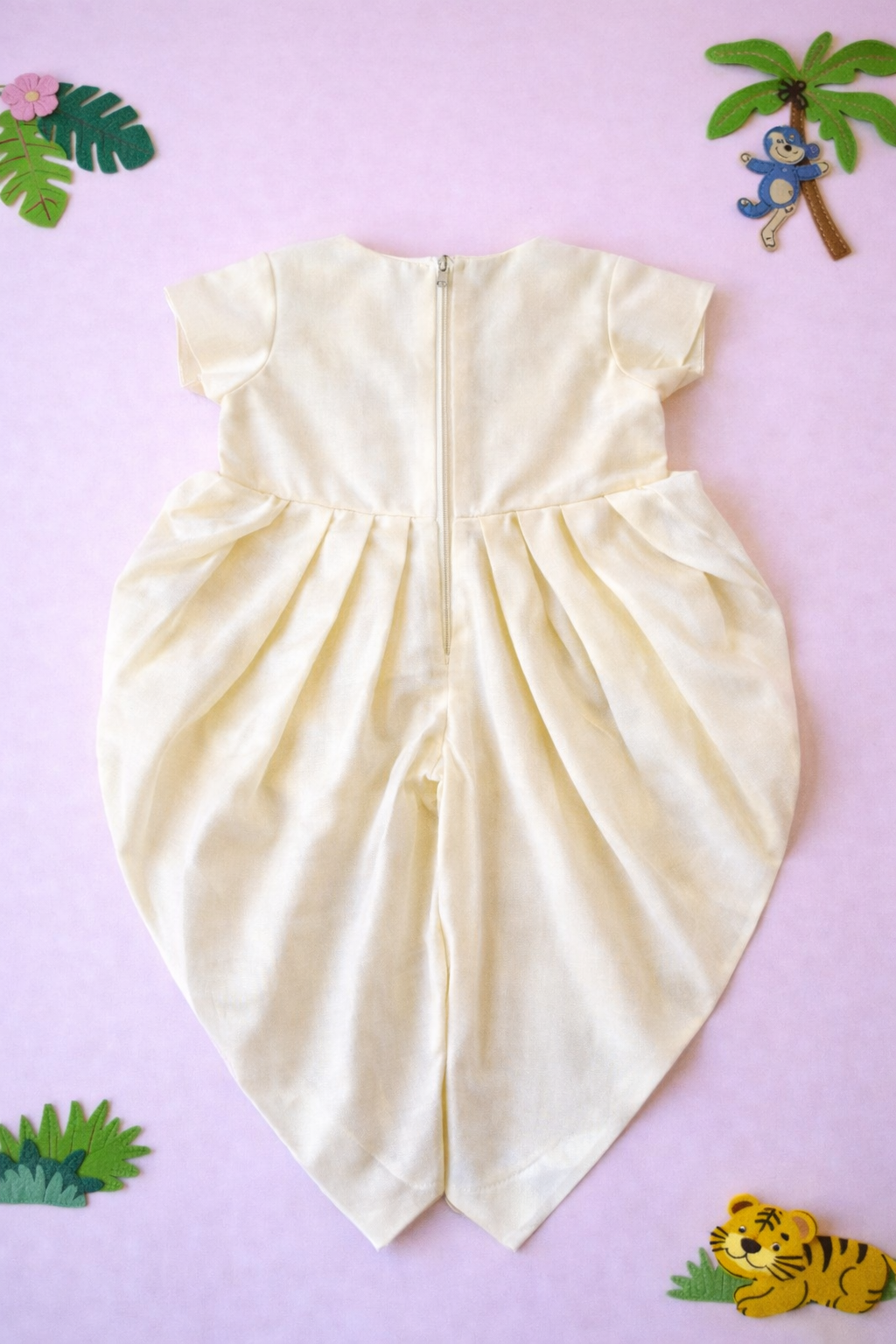 Off White Jungle Theme Dhoti suit