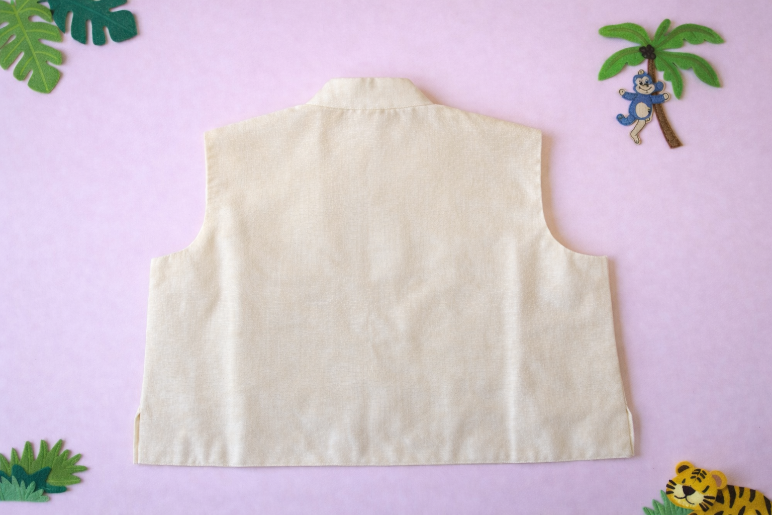 Off White Jungle Theme Waistcoat