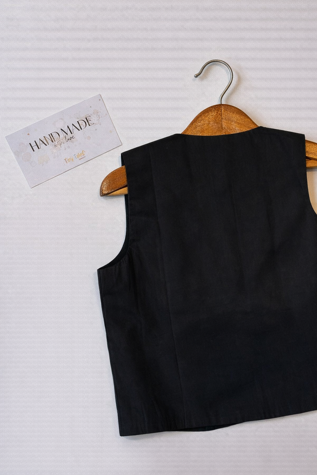 Black Waistcoat with Cool Applique