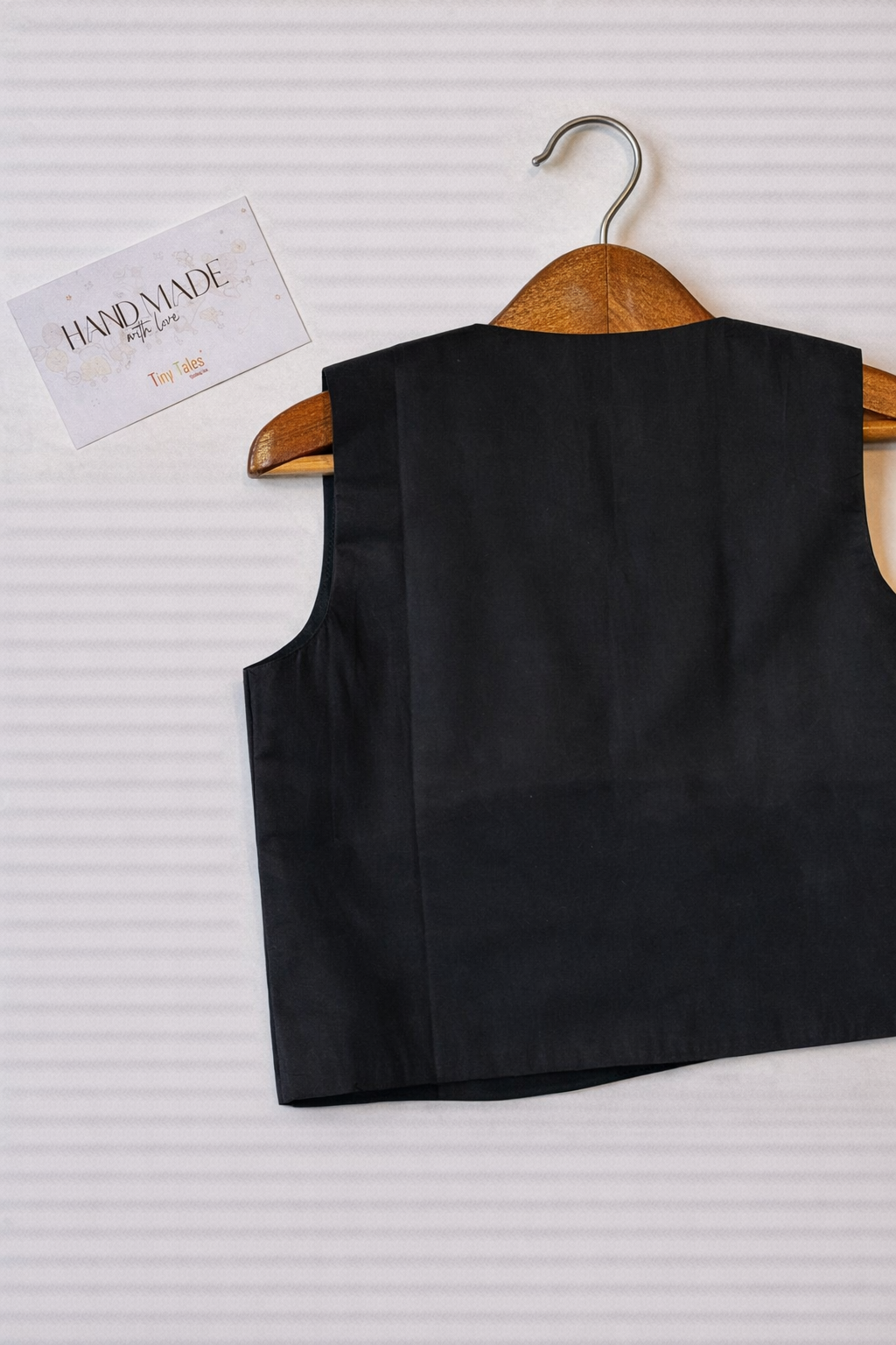 Black Waistcoat with Cool Applique