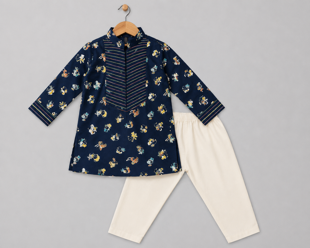 Mickey Mouse Printed Kurta Set