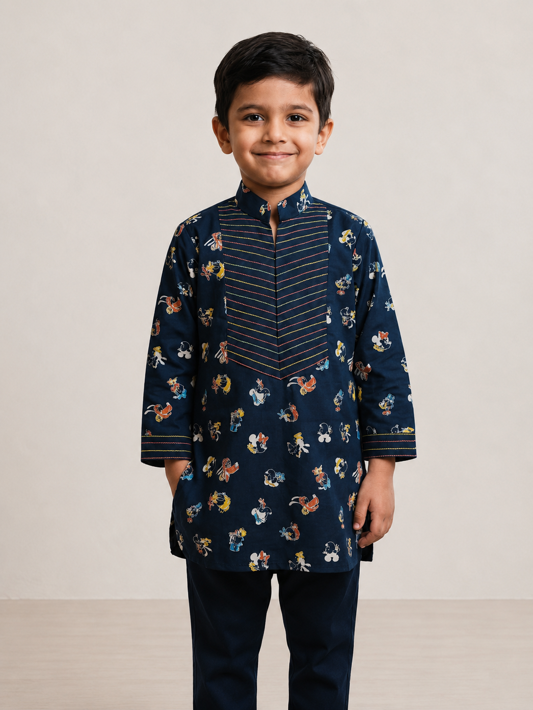 Mickey Mouse Printed Kurta Set