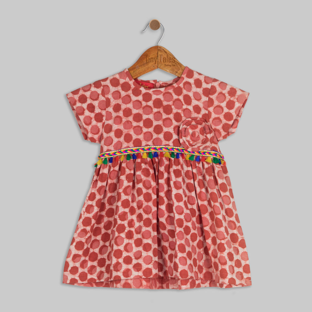 Pink Dabu Frock - 1 Yrs