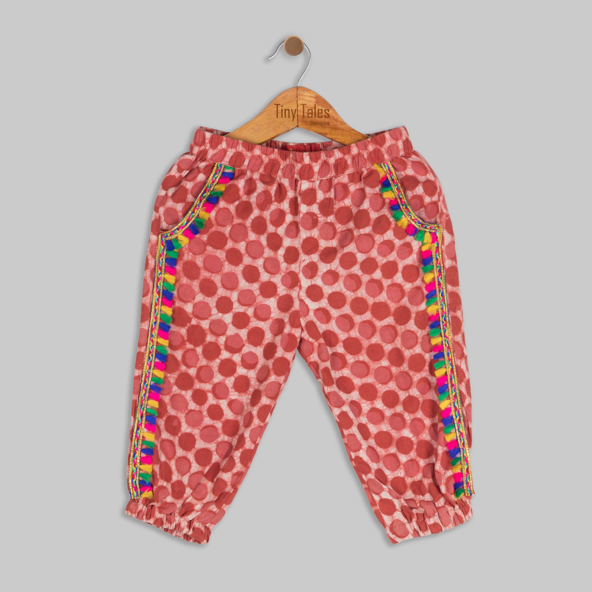 Pink Dabu Jogger Set- 2 Yrs/ 12 Yrs