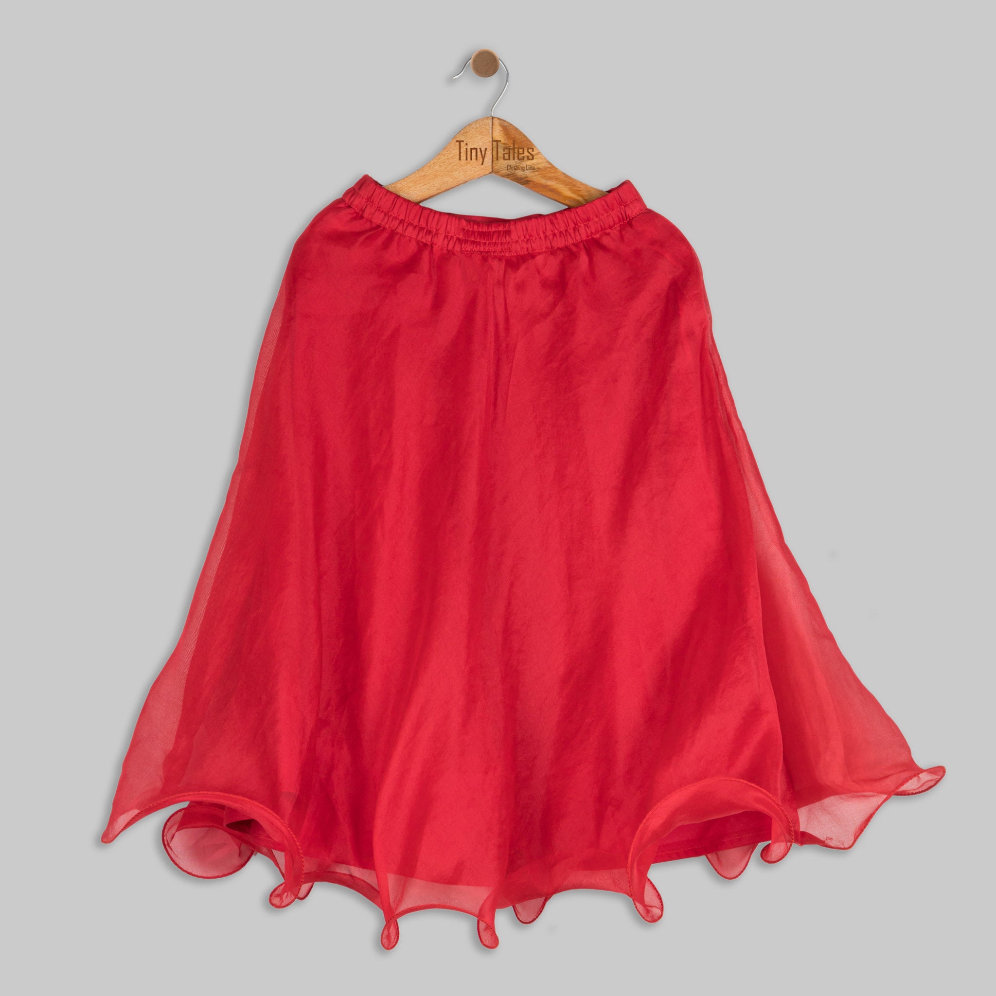 Red Peter Pan Collared Lehenga Set