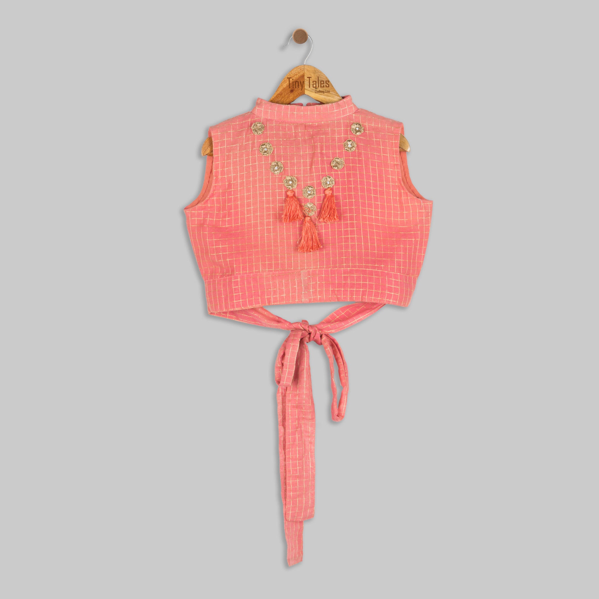 Tie Up Crop Top with Dhoti Pants - 9 Yrs