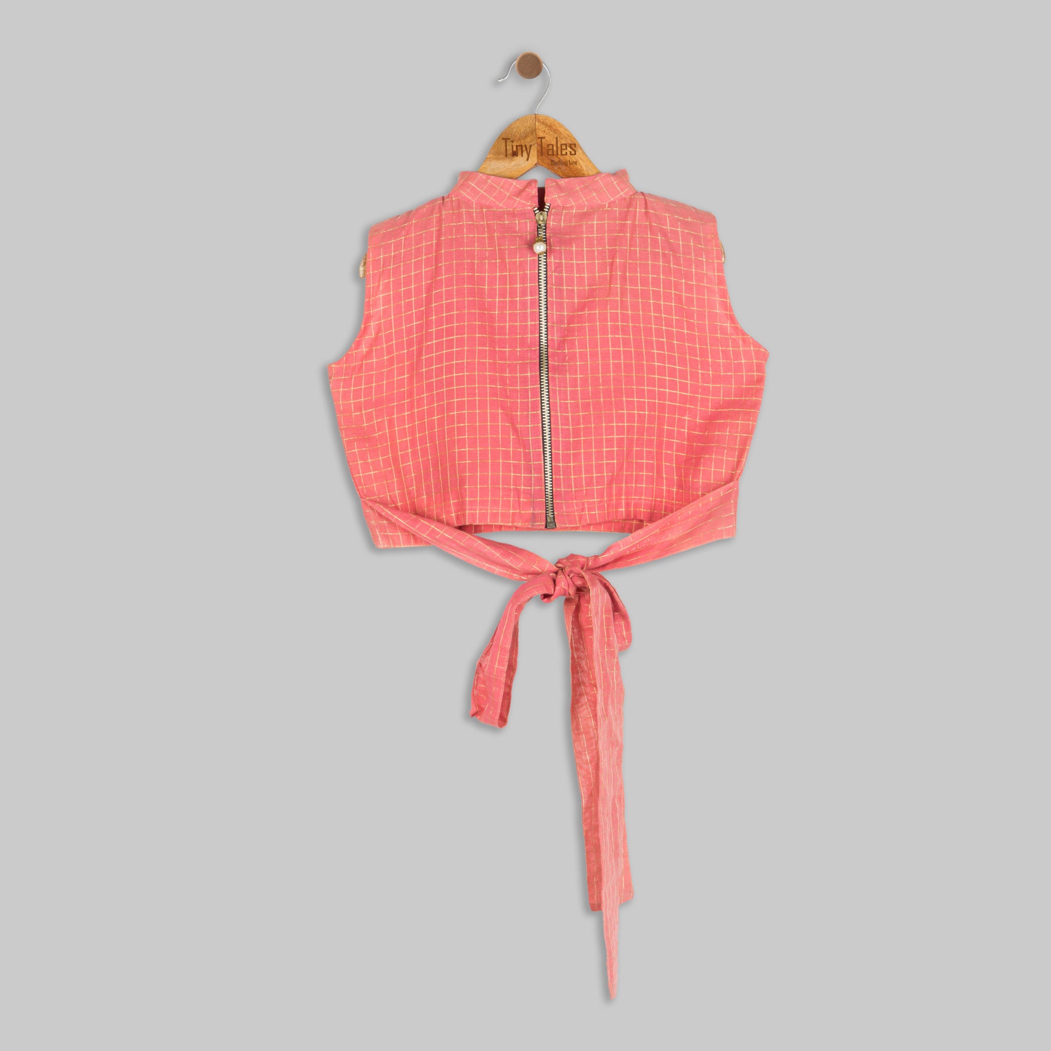 Tie Up Crop Top with Dhoti Pants - 9 Yrs