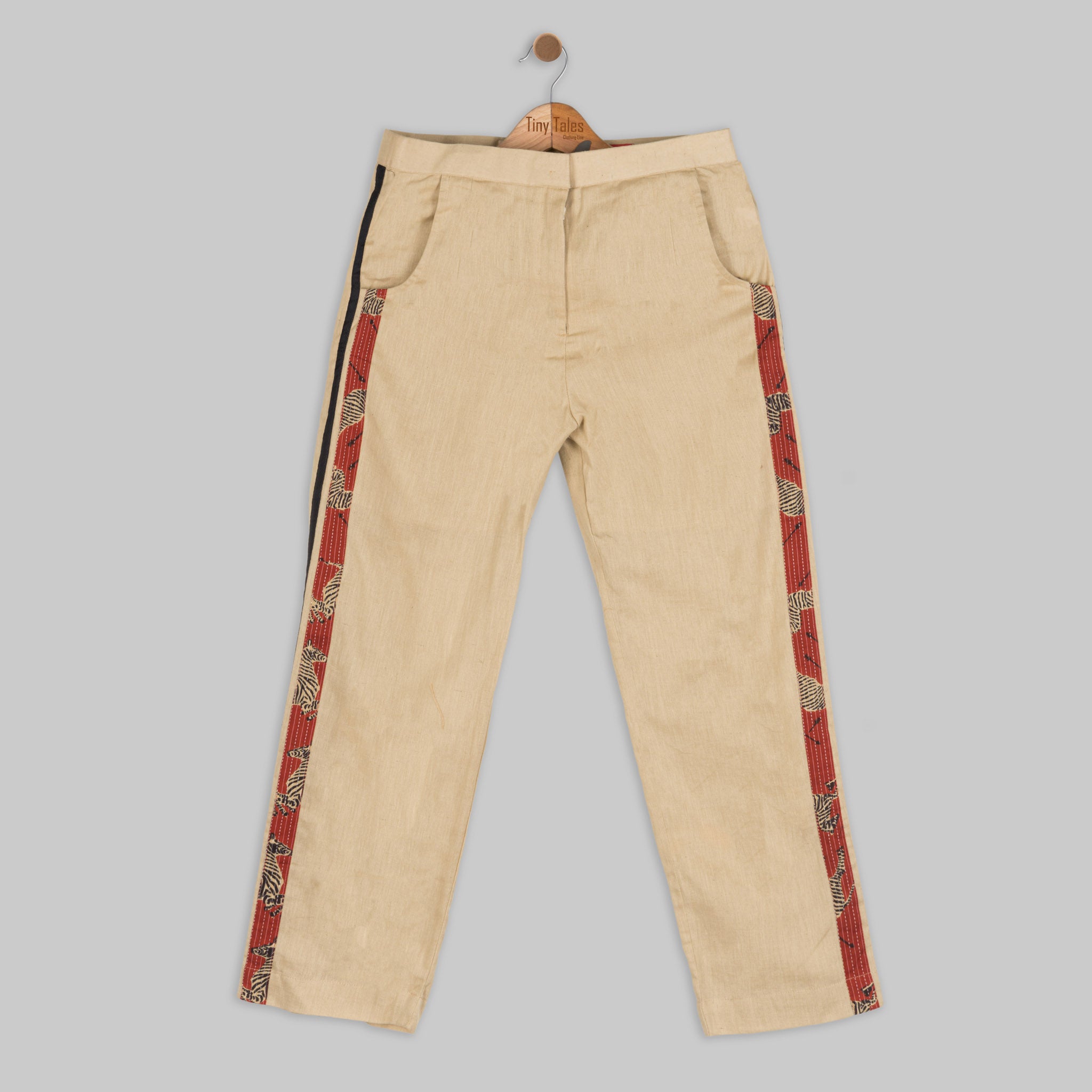 Zebra Printed Shirt with Beige Pants - 9-10 Yrs