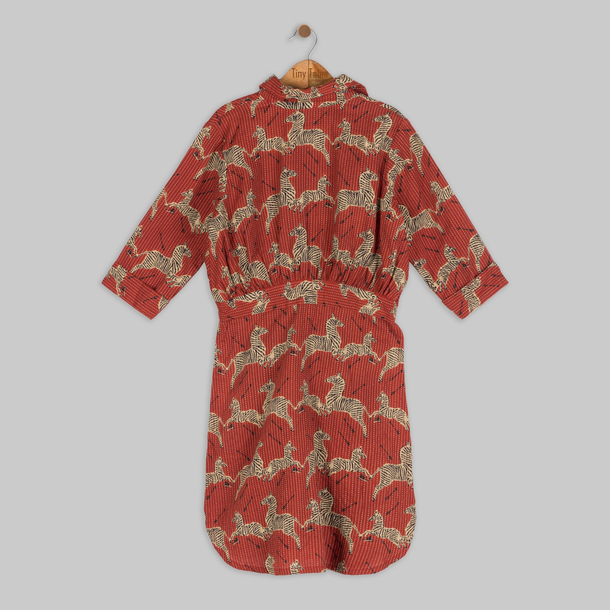 Zebra Printed Shirt with Beige Pants - 9-10 Yrs