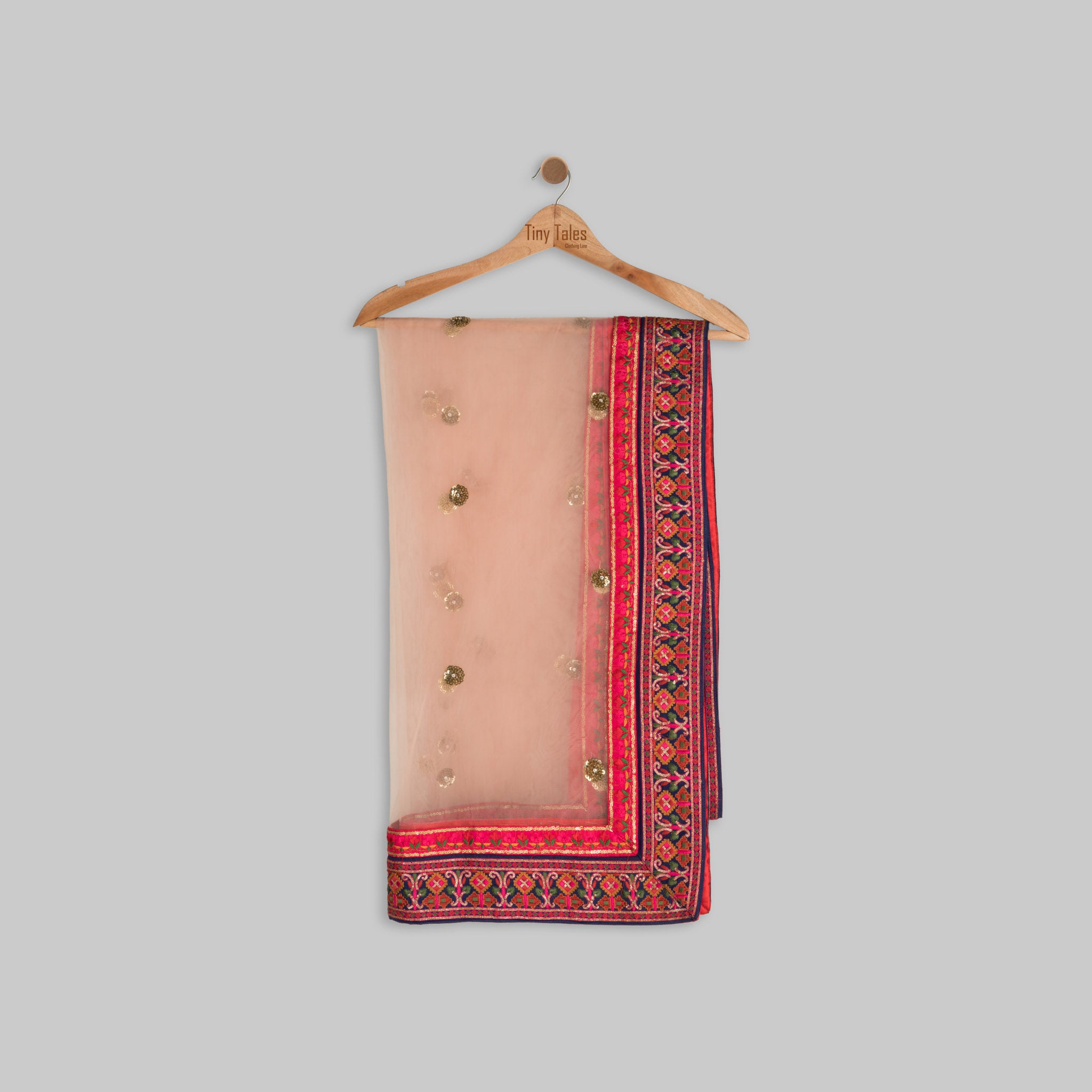 Multicolour Kurta with Pastel Green Sharara and Dupatta - Medium